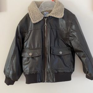 3T leather like/Sherpa jacket